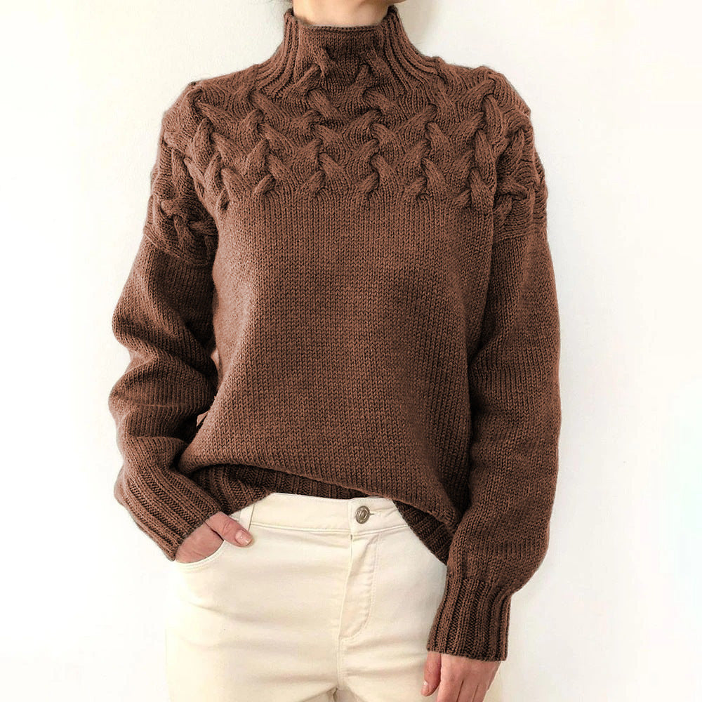 Andrea | Cozy Turtleneck Knit Sweater