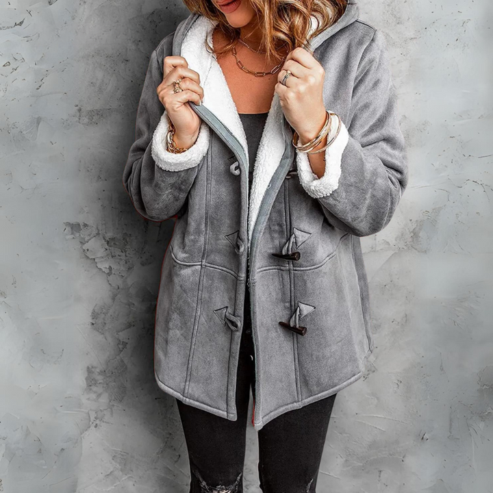 Celeste | Plush Hooded Toggle Coat