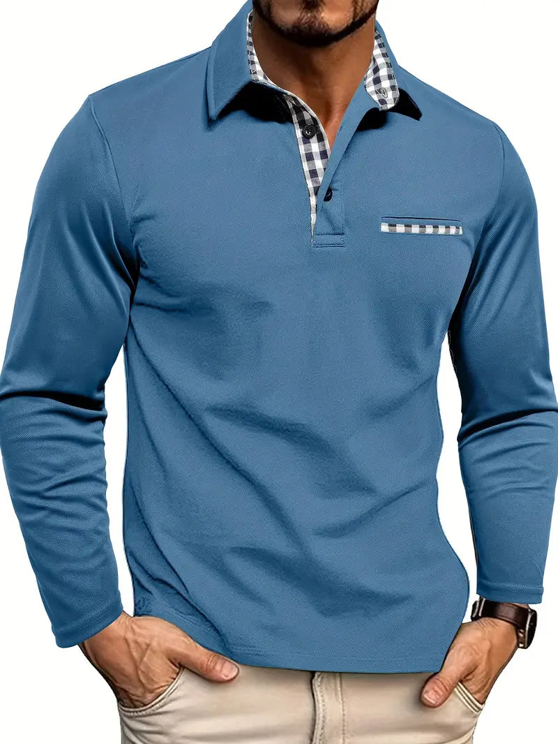 Alexander - Elegant Long Sleeve Polo Shirt for Men