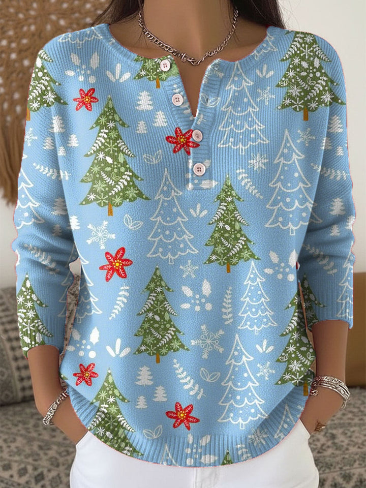 Christmas Sweater With Buttons