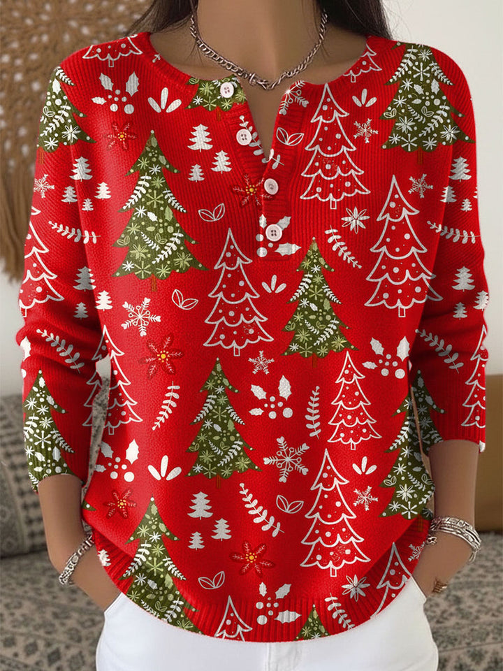 Christmas Sweater With Buttons