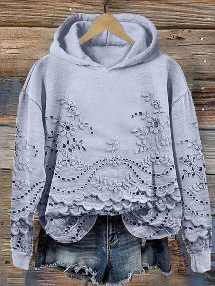 Sofie | Hoodie with Floral Embroidery