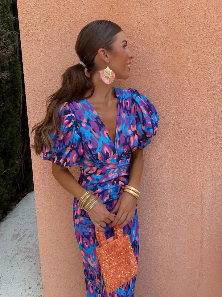 Giada™ | Colorful Midi Dress