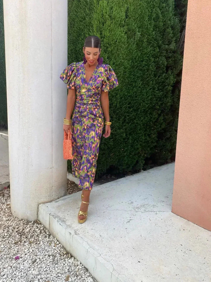 Giada™ | Colorful Midi Dress