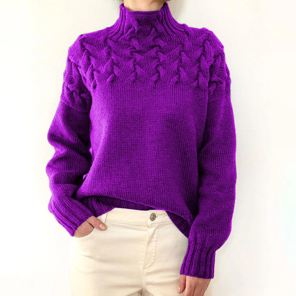 Andrea | Cozy Turtleneck Knit Sweater