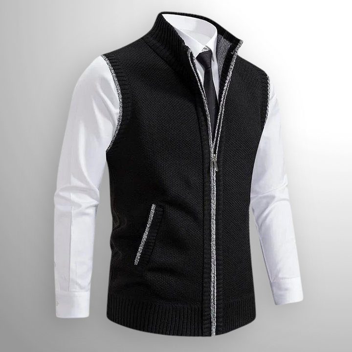 Gabriel - Full Zip Wool Blend Vest