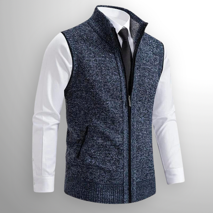 Gabriel - Full Zip Wool Blend Vest
