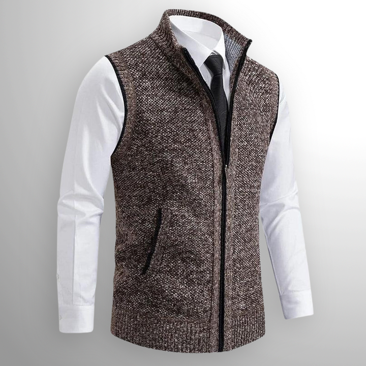 Gabriel - Full Zip Wool Blend Vest