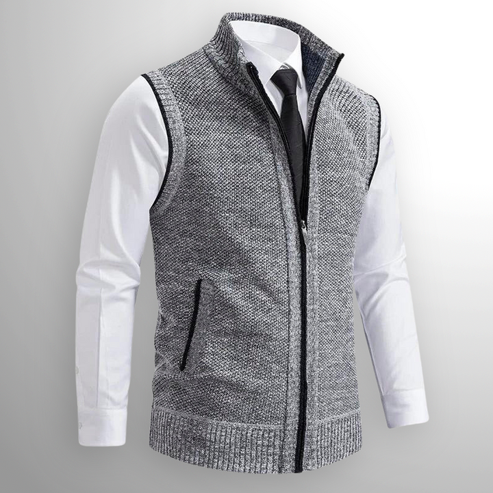 Gabriel - Full Zip Wool Blend Vest