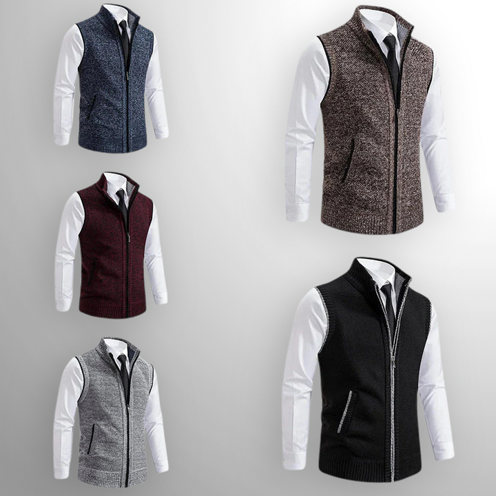 Gabriel - Full Zip Wool Blend Vest