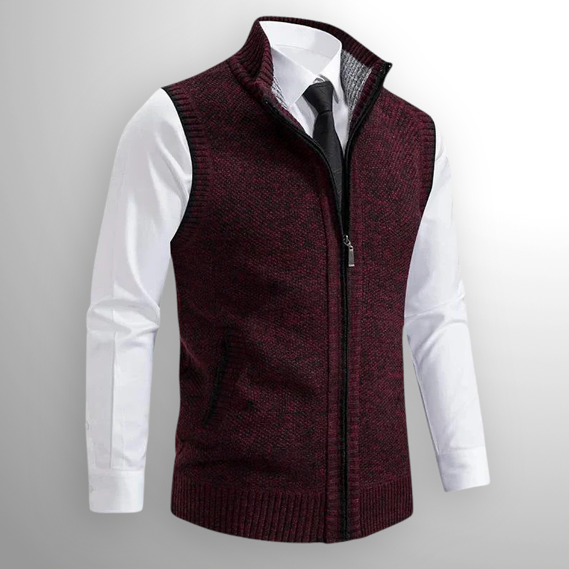 Gabriel - Full Zip Wool Blend Vest