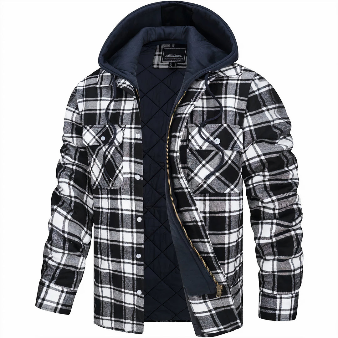 Mark- Plaid zip-up jacket for a modern winter look
