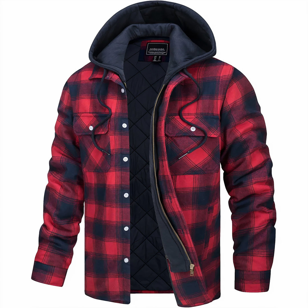 Mark- Plaid zip-up jacket for a modern winter look