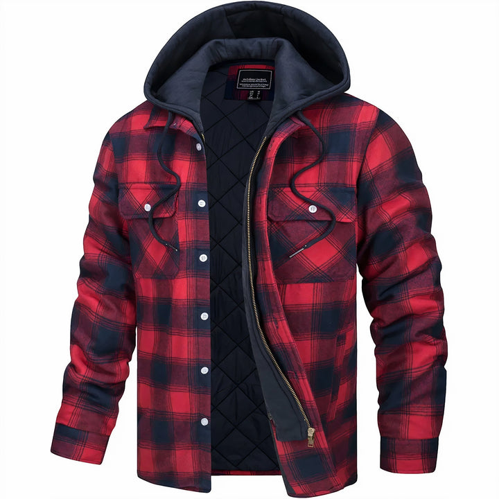 Mark- Plaid zip-up jacket for a modern winter look