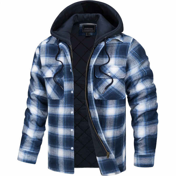 Mark- Plaid zip-up jacket for a modern winter look