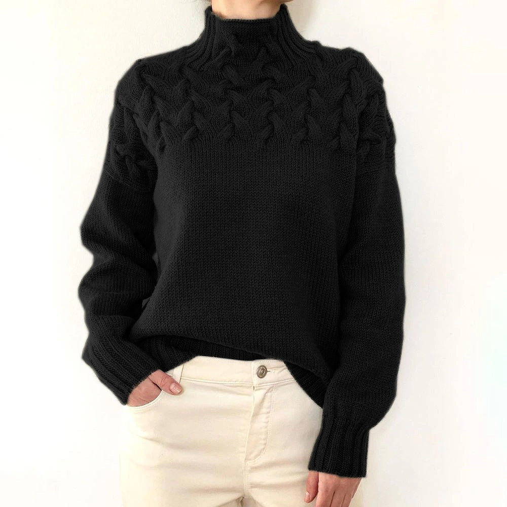 Andrea | Cozy Turtleneck Knit Sweater